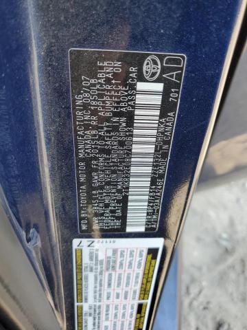 2T1KR32E08C700613 - 2008 TOYOTA COROLLA MA XR BLUE photo 12