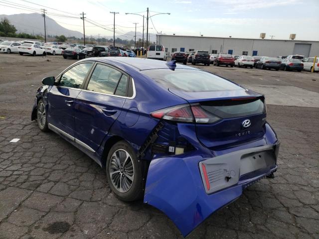 KMHC75LD3LU203008 - 2020 HYUNDAI IONIQ SEL BLUE photo 3