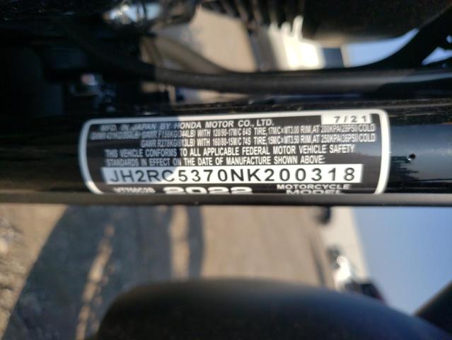 JH2RC5370NK200318 - 2022 HONDA VT750 C2B BLACK photo 10