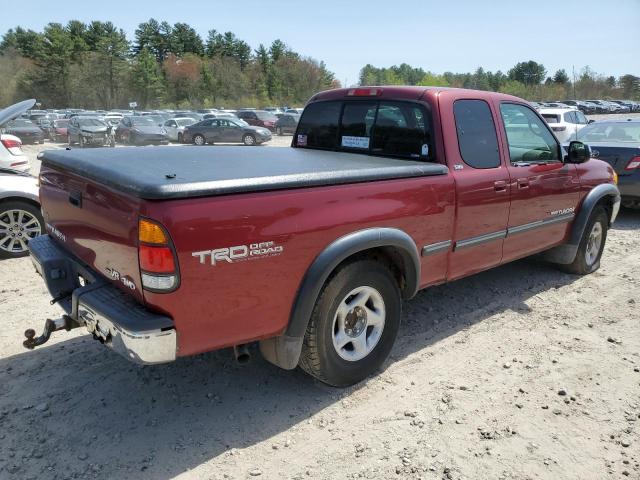 5TBBT44162S289579 - 2002 TOYOTA TUNDRA ACCESS CAB წითელი ფოტო 3