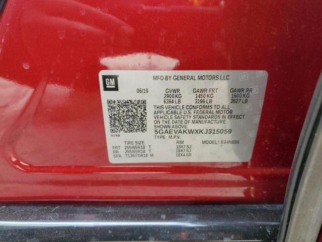 5GAEVAKWXKJ315059 - 2019 BUICK ENCLAVE ESSENCE Qırmızı foto 13