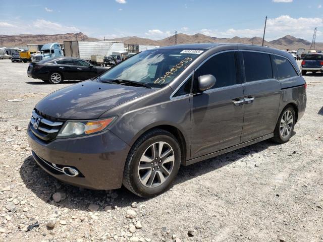 5FNRL5H90FB112256 - 2015 HONDA ODYSSEY TOURING GRAY photo 1