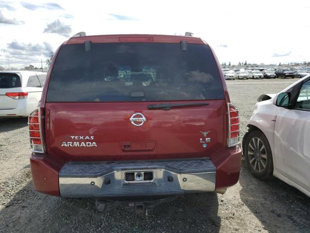 5N1BA08C57N722867 - 2007 NISSAN ARMADA SE RED photo 6