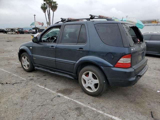 4JGAB74E01A223482 - 2001 MERCEDES-BENZ ML 55 BLUE photo 2