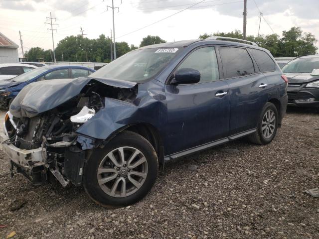 5N1AR2MN1EC638660 - 2014 NISSAN PATHFINDER S BLUE photo 1