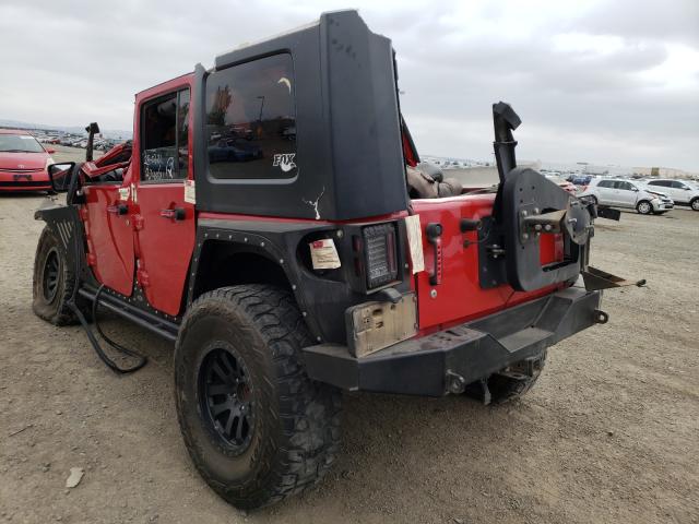 1J4GA39128L541791 - 2008 JEEP WRANGLER U X RED photo 3