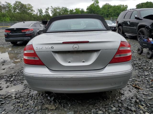 WDBTK65G04T030179 - 2004 MERCEDES-BENZ CLK 320 SILVER photo 6