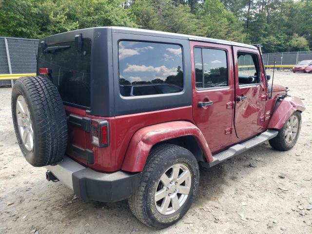 1C4HJWEG9DL508934 - 2013 JEEP WRANGLER U SAHARA RED photo 3