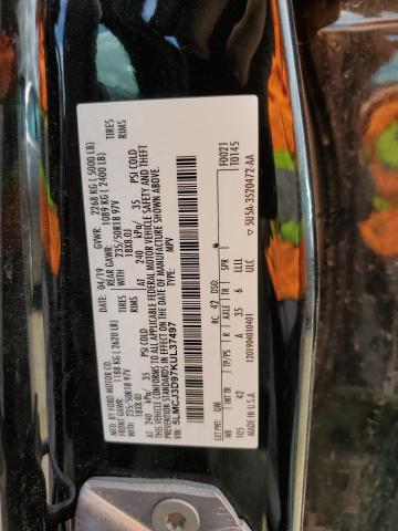 5LMCJ3D97KUL37497 - 2019 LINCOLN MKC RESERVE BLACK photo 12