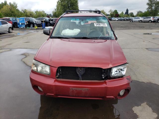 JF1SG65665H707381 - 2005 SUBARU FORESTER 2.5XS წითელი ფოტო 5