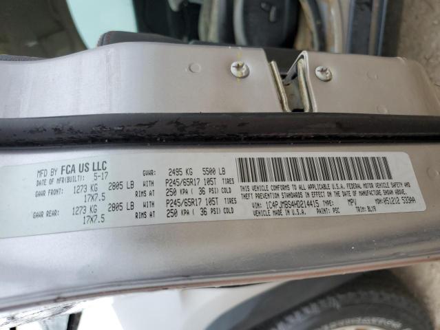 1C4PJMBS4HD214415 - 2017 JEEP CHEROKEE TRAILHAWK SILVER photo 14