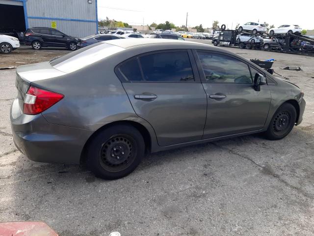 2HGFB2F51CH598104 - 2012 HONDA CIVIC LX GRAY photo 3