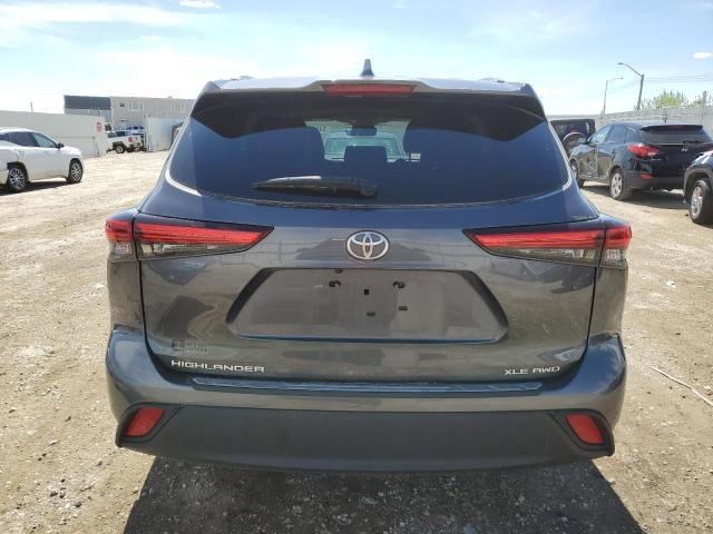 5TDGZRBH4MS155942 - 2021 TOYOTA HIGHLANDER XLE GRAY photo 6