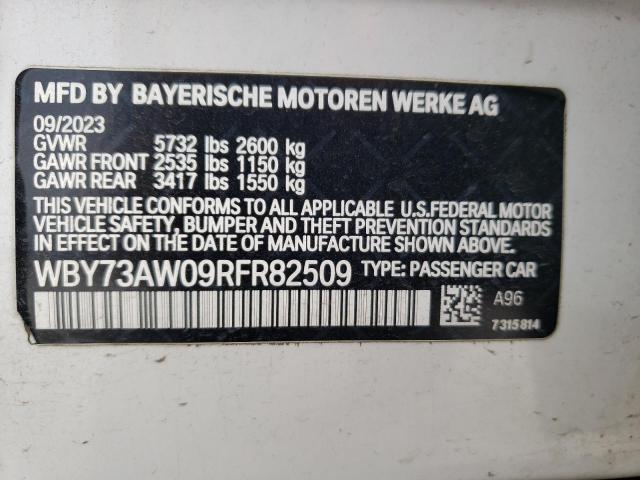 WBY73AW09RFR82509 - 2024 BMW I4 EDRIVE 40 WHITE photo 13