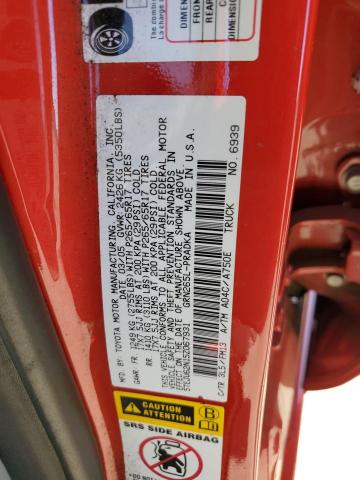 5TEJU62N15Z067931 - 2005 TOYOTA TACOMA DOUBLE CAB PRERUNNER RED photo 12