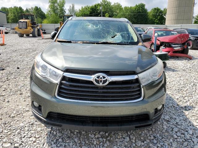5TDJKRFHXES012273 - 2014 TOYOTA HIGHLANDER XLE GREEN photo 5