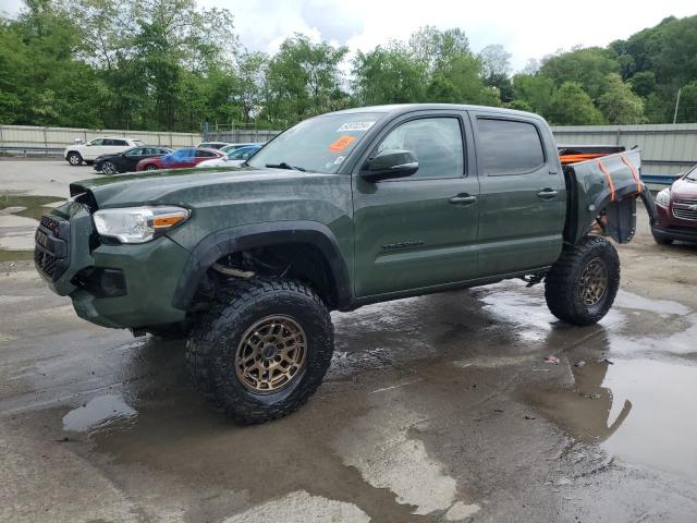 3TMCZ5AN7NM473733 - 2022 TOYOTA TACOMA DOUBLE CAB GREEN photo 1