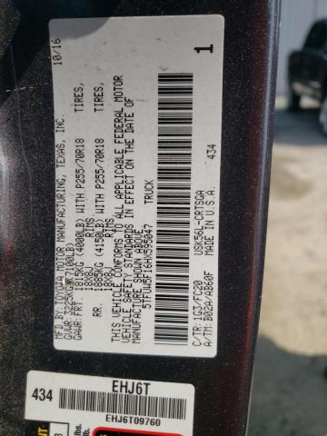 5TFUW5F16HX595047 - 2017 TOYOTA TUNDRA DOUBLE CAB SR/SR5 GRAY photo 12