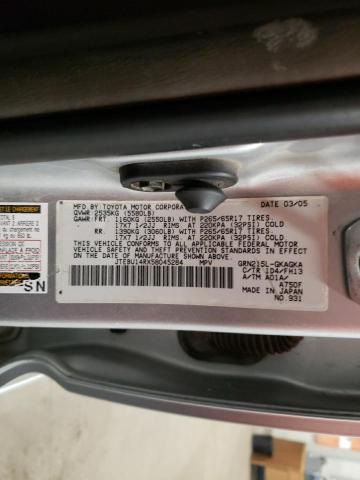 JTEBU14RX58045284 - 2005 TOYOTA 4RUNNER SR5 SILVER photo 13