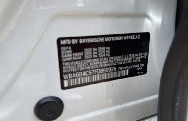 WBA6B4C57FD899926 - 2015 BMW ALPINA B6 WHITE photo 10