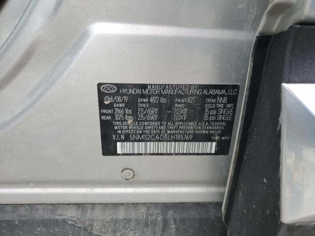 5NMS2CAD5LH185169 - 2020 HYUNDAI SANTA FE SE SILVER photo 13