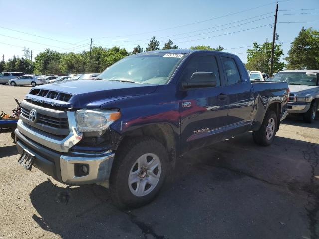 5TFUW5F18EX409732 - 2014 TOYOTA TUNDRA DOUBLE CAB SR/SR5 BLUE photo 1