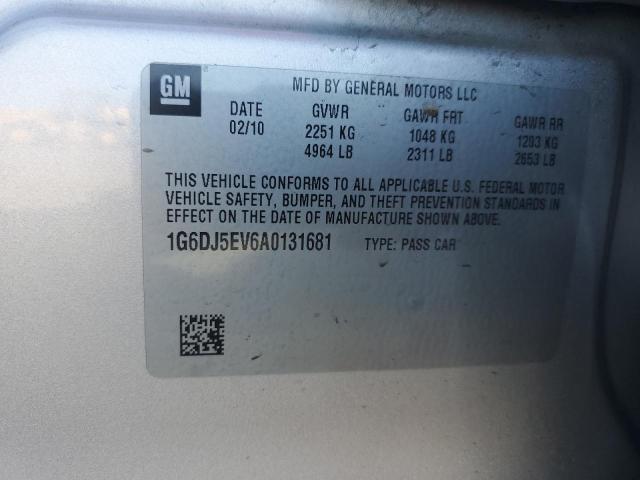 1G6DJ5EV6A0131681 - 2010 CADILLAC CTS PERFORMANCE COLLECTION SILVER photo 13