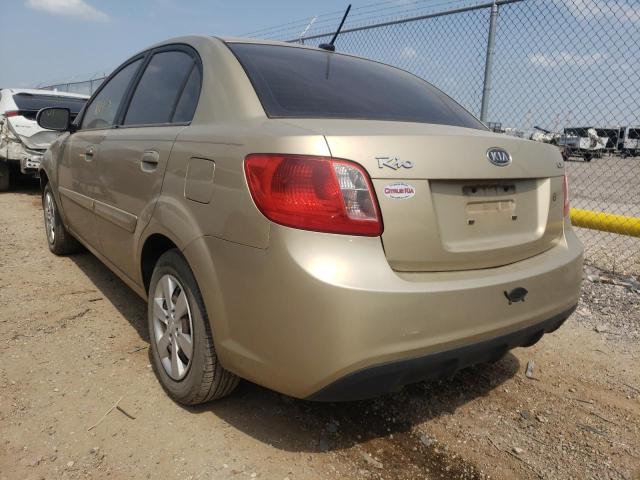 KNADH4A3XB6708067 - 2011 KIA RIO BASE TAN photo 3