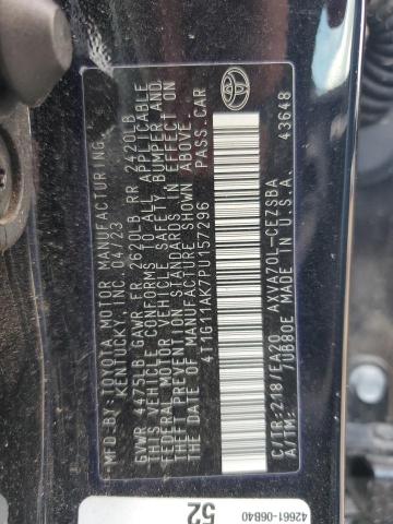 4T1G11AK7PU157296 - 2023 TOYOTA CAMRY SE NIGHT SHADE BLACK photo 12