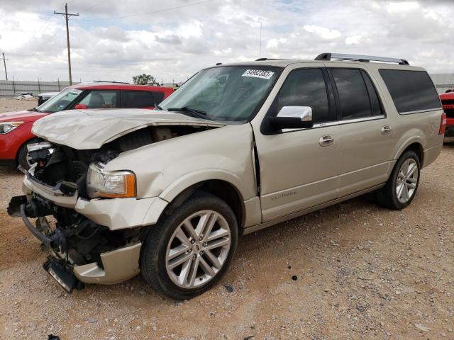 1FMJK1LT0HEA11049 - 2017 FORD EXPEDITION EL PLATINUM TAN photo 1