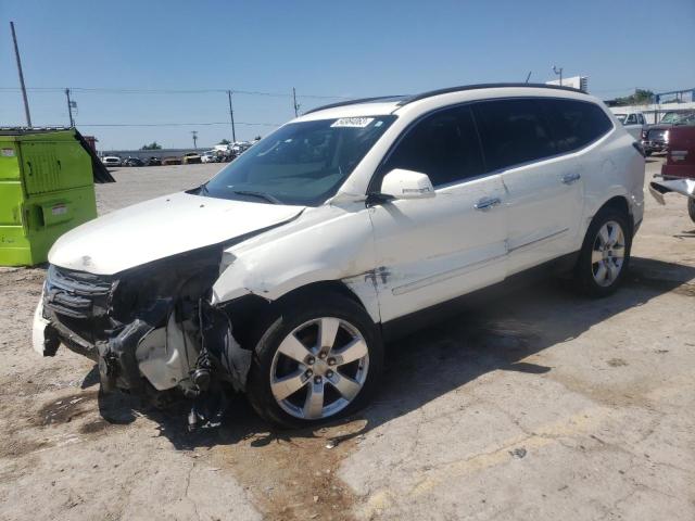 1GNKRJKDXEJ152056 - 2014 CHEVROLET TRAVERSE LTZ WHITE photo 1