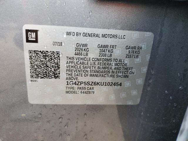 1G4ZP5SZ6KU102454 - 2019 BUICK LACROSSE ESSENCE GRAY photo 12