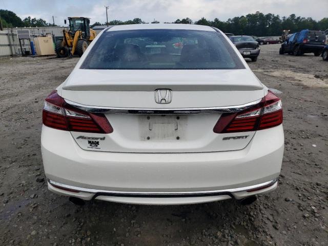 1HGCR2F69GA173564 - 2016 HONDA ACCORD SPORT WHITE photo 6