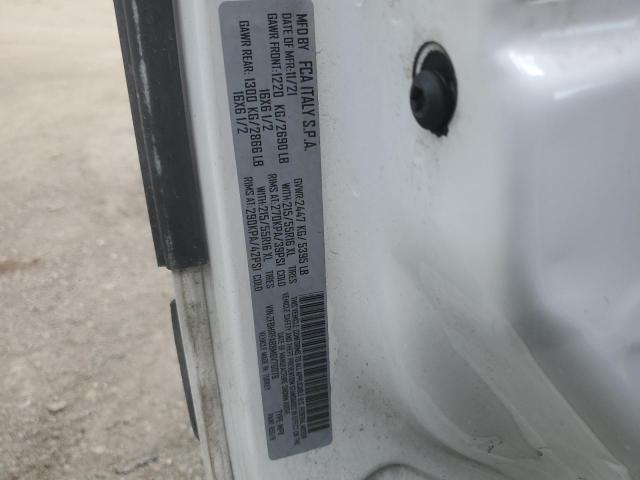 ZFBHRFAB8M6V76078 - 2021 RAM PROMASTER WHITE photo 13