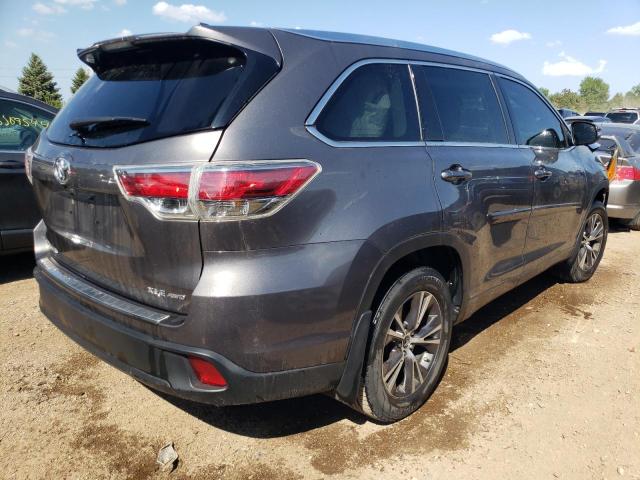 5TDJKRFH5GS298245 - 2016 TOYOTA HIGHLANDER XLE ნაცრისფერი ფოტო 3