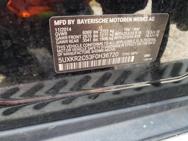 5UXKR2C53F0H36720 - 2015 BMW X5 SDRIVE35I BLACK photo 14