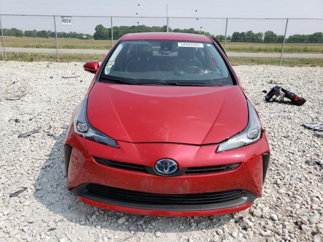 JTDKARFU0K3078221 - 2019 TOYOTA PRIUS RED photo 5