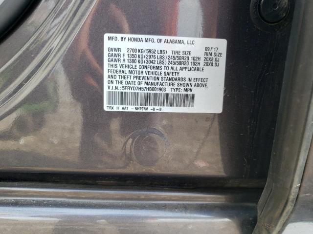 5FRYD7H57HB001903 - 2017 ACURA MDX SPORT HYBRID TECHNOLOGY GRAY photo 13