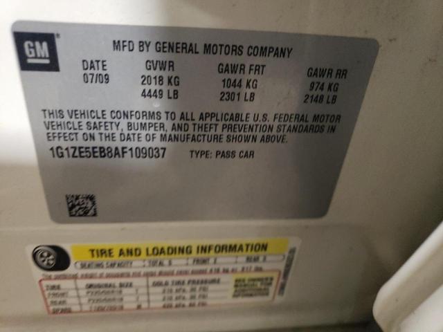 1G1ZE5EB8AF109037 - 2010 CHEVROLET MALIBU LTZ თეთრი ფოტო 12