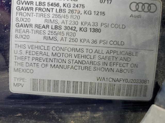 WA1CNAFY0J2033081 - 2018 AUDI Q5 PRESTIGE 蓝色 照片 13