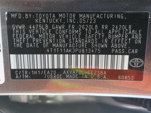 4T1T11AK3PU813475 - 2023 TOYOTA CAMRY SE NIGHT SHADE GRAY photo 12