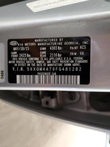 5XXGM4A79FG481282 - 2015 KIA OPTIMA LX SILVER photo 12