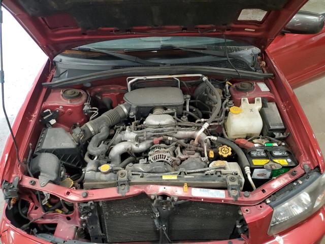 JF1SG65635H729175 - 2005 SUBARU FORESTER 2.5XS Կարմիր լուսանկար 12