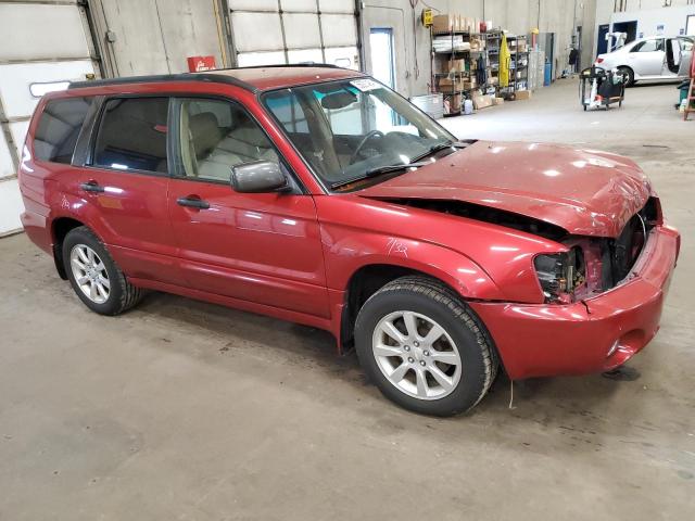 JF1SG65635H729175 - 2005 SUBARU FORESTER 2.5XS Կարմիր լուսանկար 4
