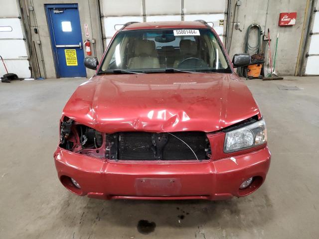 JF1SG65635H729175 - 2005 SUBARU FORESTER 2.5XS Կարմիր լուսանկար 5