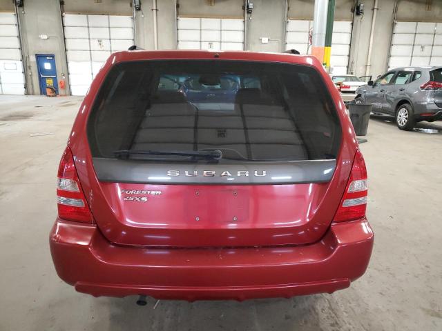 JF1SG65635H729175 - 2005 SUBARU FORESTER 2.5XS Կարմիր լուսանկար 6