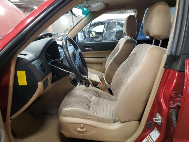 JF1SG65635H729175 - 2005 SUBARU FORESTER 2.5XS Կարմիր լուսանկար 7