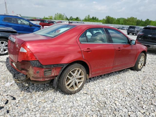 3FAHP0JA0AR342111 - 2010 FORD FUSION SEL RED photo 3