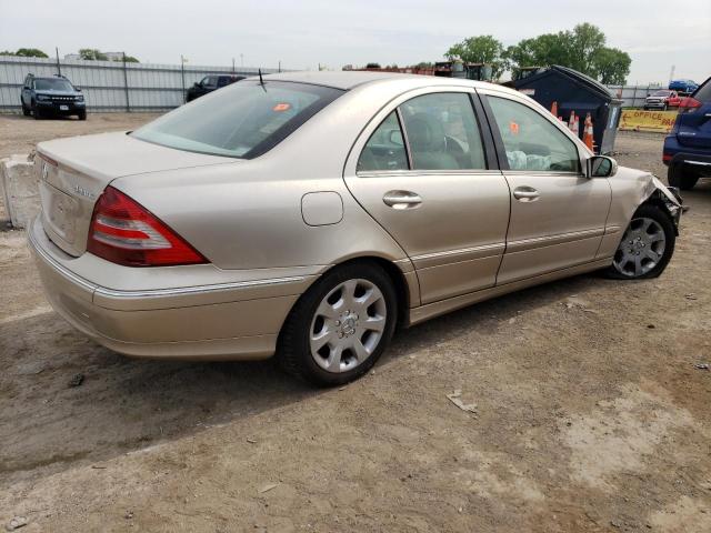 WDBRF81J65F665533 - 2005 MERCEDES-BENZ C 240 4MATIC TAN photo 3