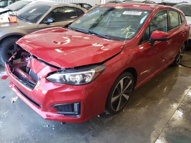 4S3GTAK60J3716622 - 2018 SUBARU IMPREZA SPORT RED photo 2